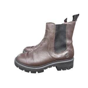 Timberland Cortina Valley Brown Leather Chelsea Boot Women US size 9